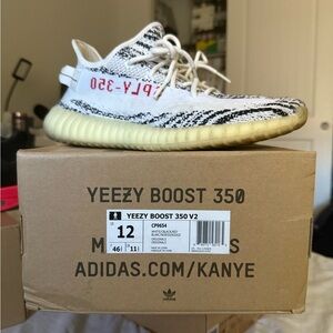 Yeezy Boost 350 V2 White Black with Red Stripe